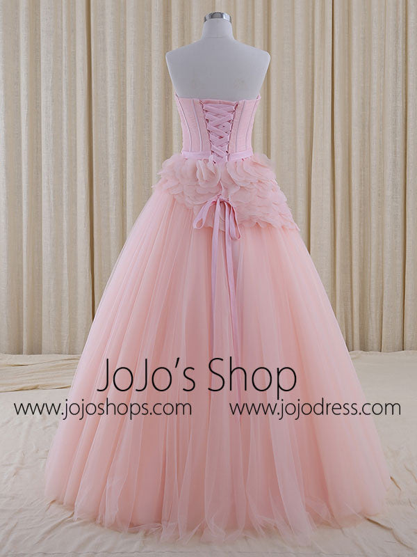 Blush Pink Ball Gown Wedding Dress | RS5001