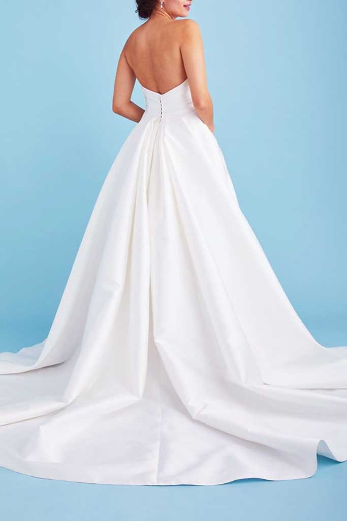 Strapless Side Slit A-line Wedding Dress ET3027
