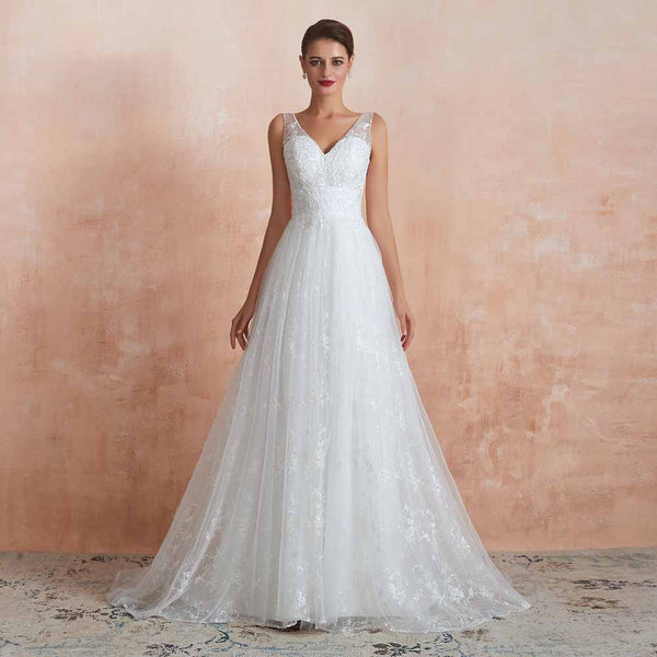 Bohemian Lace A-line Wedding Dress EN3418