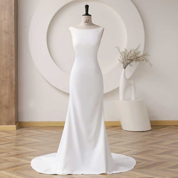 Minimalist Destination Crepe Wedding Dress ET3057