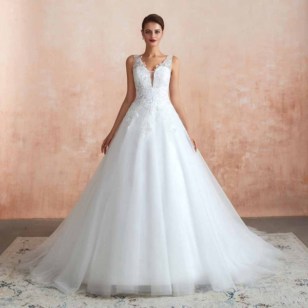 Sequins Lace Ball Gown Wedding Dress EN3416