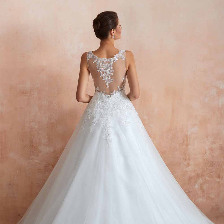 Sequins Lace Ball Gown Wedding Dress EN3416