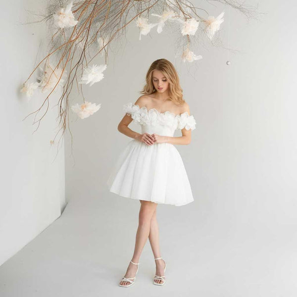 Short Reception Wedding Dress, Bridal Shower Dress ET3079