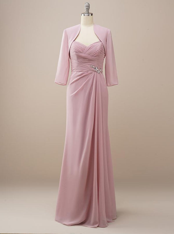 Pink Chiffon 2 Pcs Formal Mother Dress BM224