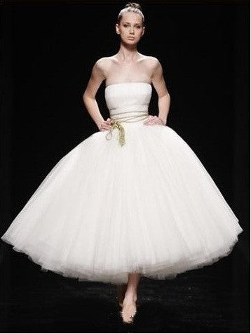 Strapless Ballerina Tulle Wedding Dress