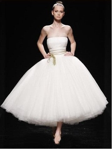 Strapless Ballerina Tulle Wedding Dress – JoJo Bridal Shop