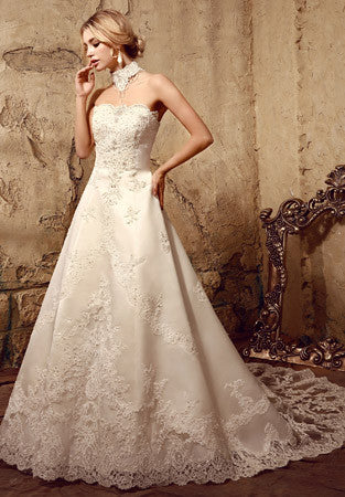 Vintage Style Lace Ball Gown Wedding Dress | HL1008
