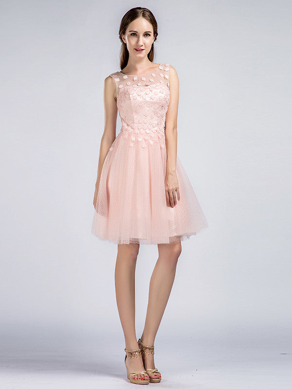 Short Blush Pink Bridesmaid Dress