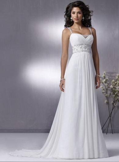 Grecian Chiffon Empire Wedding Dress