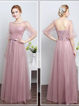 Soft Tulle Bridesmaid Dress with Sleeves