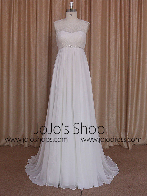 Empire Chiffon Wedding Dress Wedding Dress Empire Waist Formal Chiffon Soft Gown With Beaded Empire Chiffon Wedding Dress Wedding Dress Empire Waist Formal Chiffon Soft Gown With Beaded