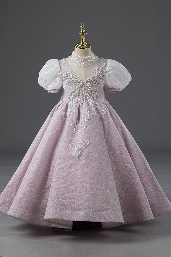 Princess Sophia Lavender Purple Princess Ball Gown Girls Dress CL2005