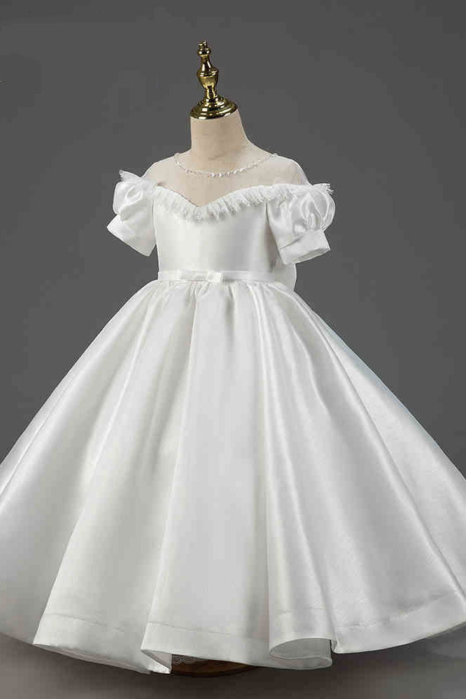 Mini Ball Gown Wedding Dress for Girls CL2006