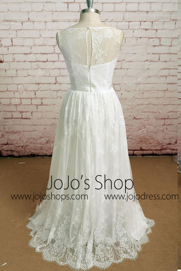 Elegant Vintage Style Lace Wedding Dress with French Lace | EE3002