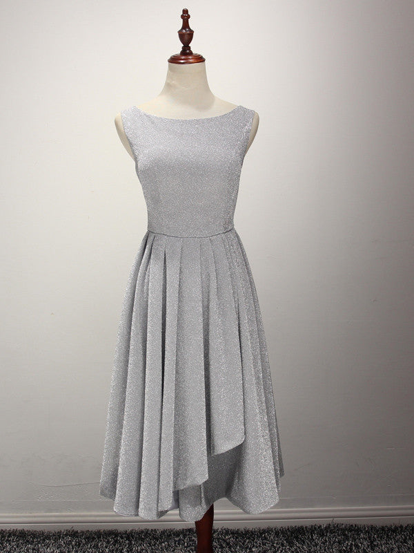 Grey Short Bridesmaid Dress