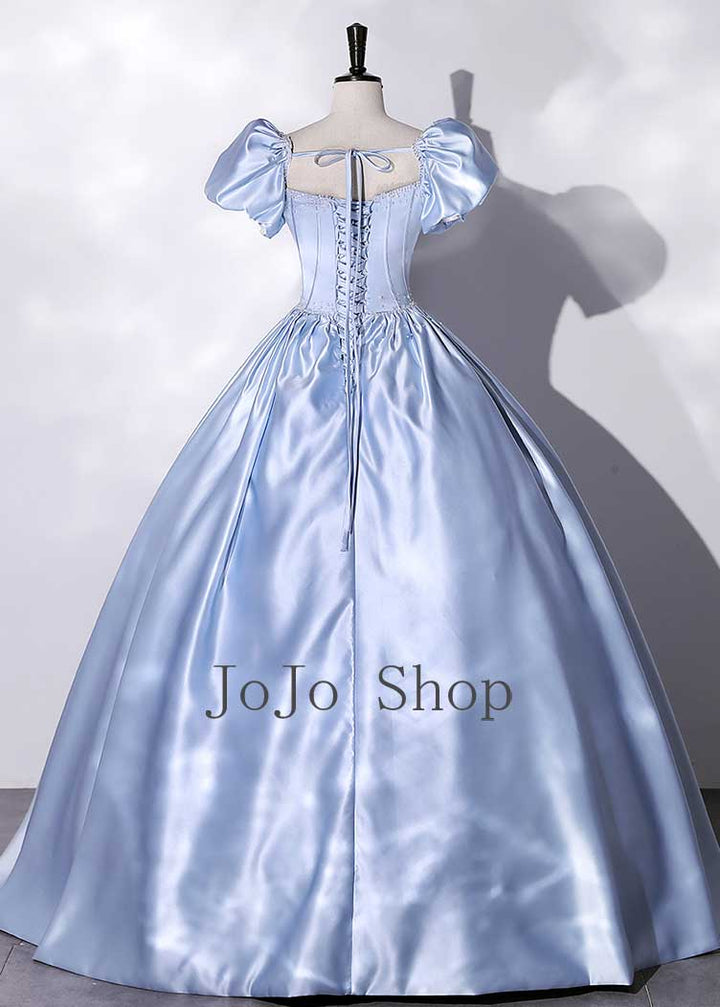 Cinderella Theme Pastel Blue Princess Ball Gown Wedding Dress ET3029