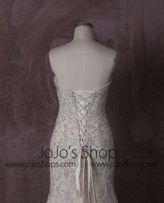 Strapless Mermaid Wedding Dress with Beaded Embroideries | QT815004