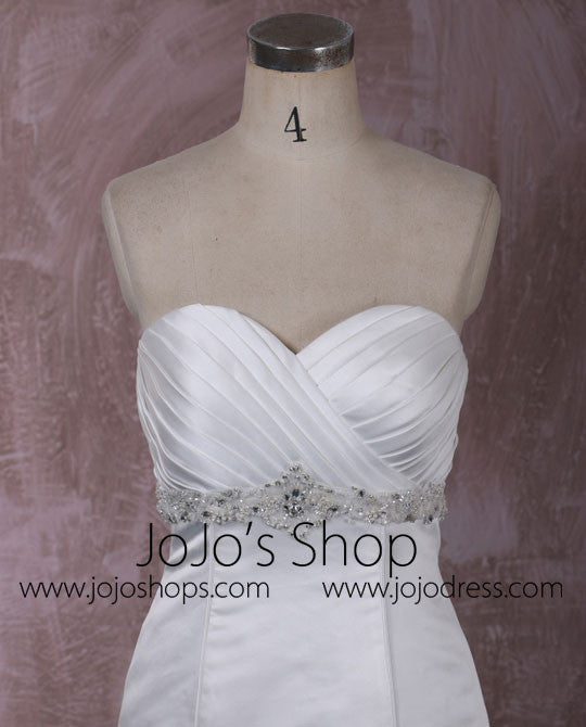 Strapless Satin Mermaid Wedding Dress with Tiered Ruffle Skirt | QT815003